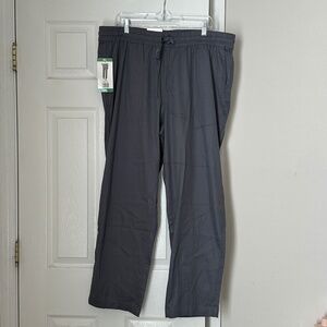 Brand New Size XL 32 Degrees Cool Linen Cotton Blend Wide Leg Pants Dark Gray